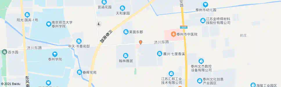 泰州紫东花苑_公交站地图_泰州公交_妙搜公交查询2024