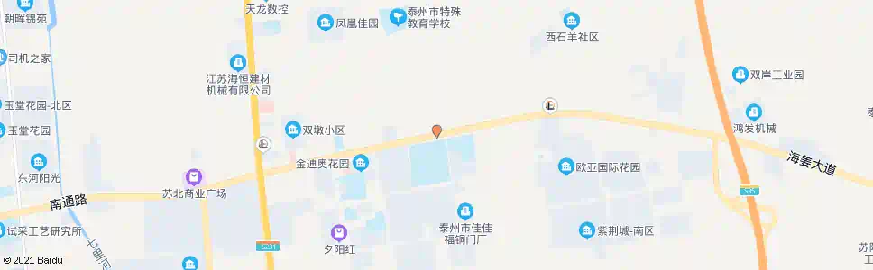 泰州民兴中学_公交站地图_泰州公交_妙搜公交查询2024