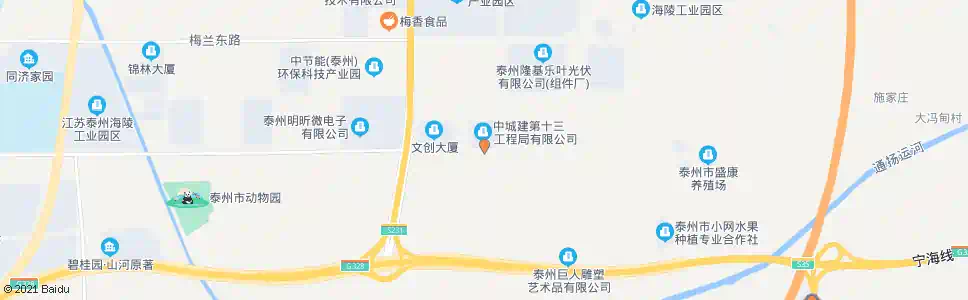 泰州朱塘村_公交站地图_泰州公交_妙搜公交查询2024