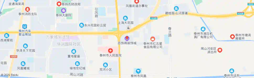 泰州百饰得装饰城_公交站地图_泰州公交_妙搜公交查询2024