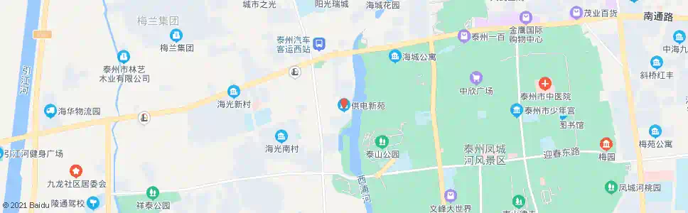 泰州供电新苑_公交站地图_泰州公交_妙搜公交查询2024