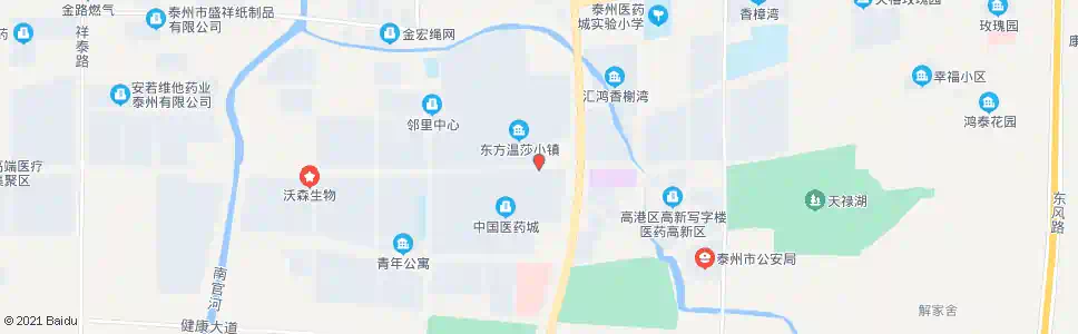 泰州东方小镇_公交站地图_泰州公交_妙搜公交查询2024