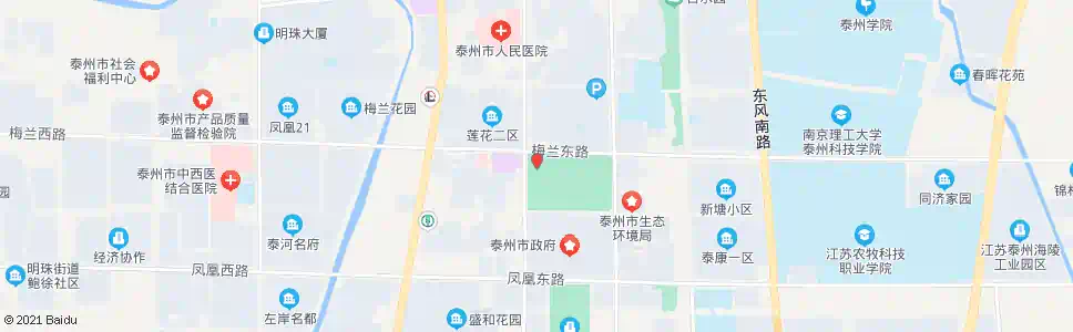 泰州人民公园北门_公交站地图_泰州公交_妙搜公交查询2024