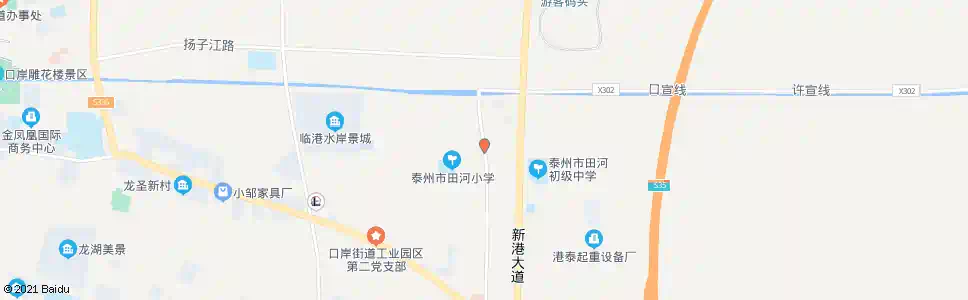 泰州田河学校_公交站地图_泰州公交_妙搜公交查询2024