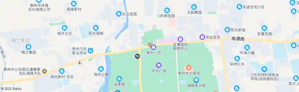 泰州泰州一百_公交站地图_泰州公交_妙搜公交查询2024