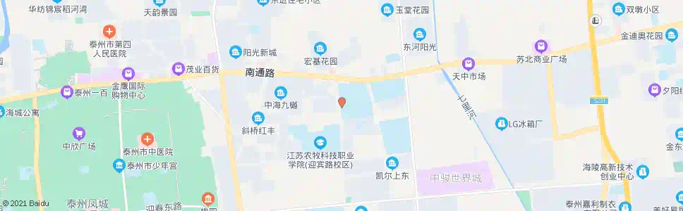 泰州泰州师专(南通路)_公交站地图_泰州公交_妙搜公交查询2024