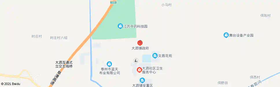 泰州大泗镇政府_公交站地图_泰州公交_妙搜公交查询2024