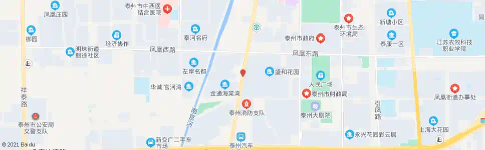 泰州盛和花园(西门)_公交站地图_泰州公交_妙搜公交查询2024