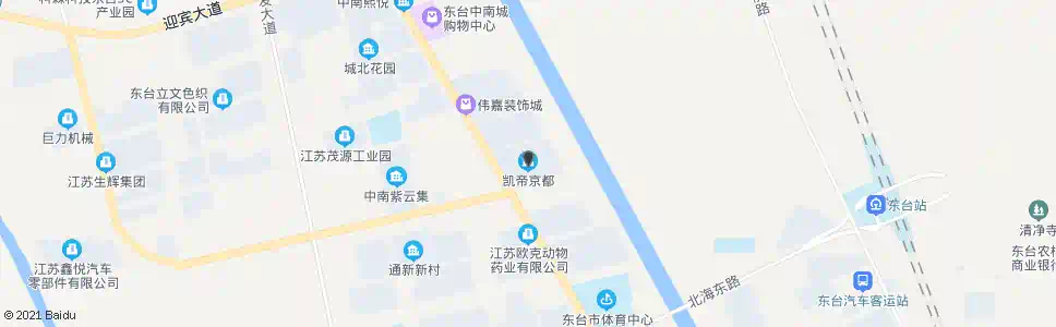 盐城凯帝京都_公交站地图_盐城公交_妙搜公交查询2024