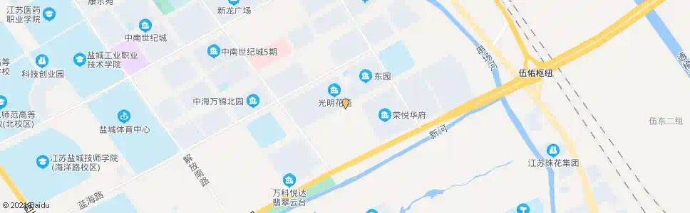 盐城光明西苑_公交站地图_盐城公交_妙搜公交查询2024