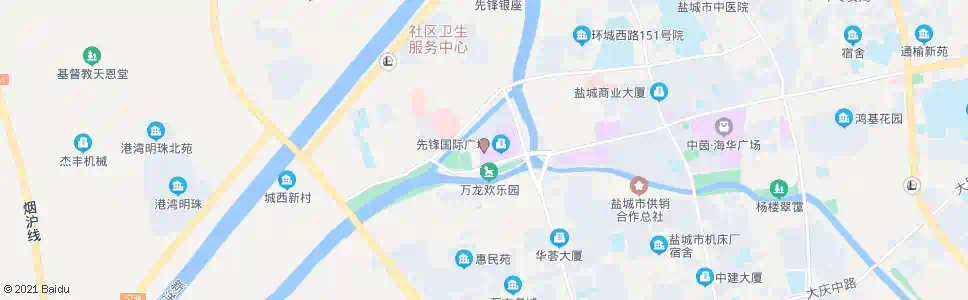 盐城小海路(先锋国际广场)_公交站地图_盐城公交_妙搜公交查询2024