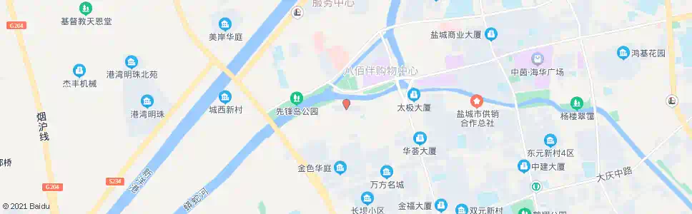 盐城紫御城南_公交站地图_盐城公交_妙搜公交查询2024