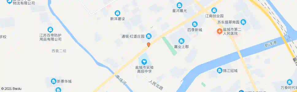 盐城新洋实验学校(东)_公交站地图_盐城公交_妙搜公交查询2024