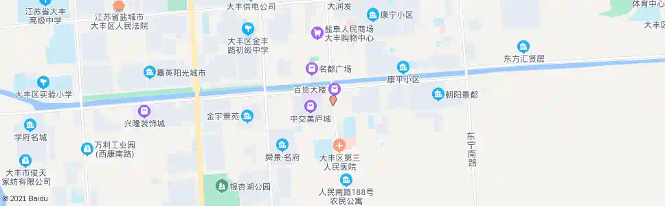 盐城百货大楼_公交站地图_盐城公交_妙搜公交查询2024