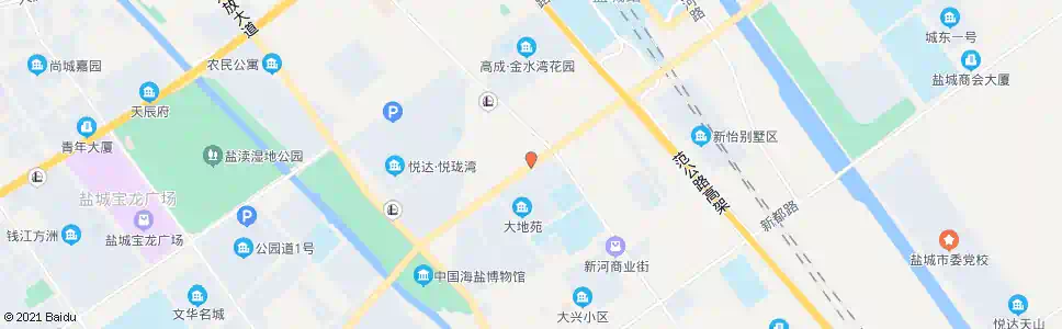 盐城城东水厂_公交站地图_盐城公交_妙搜公交查询2024