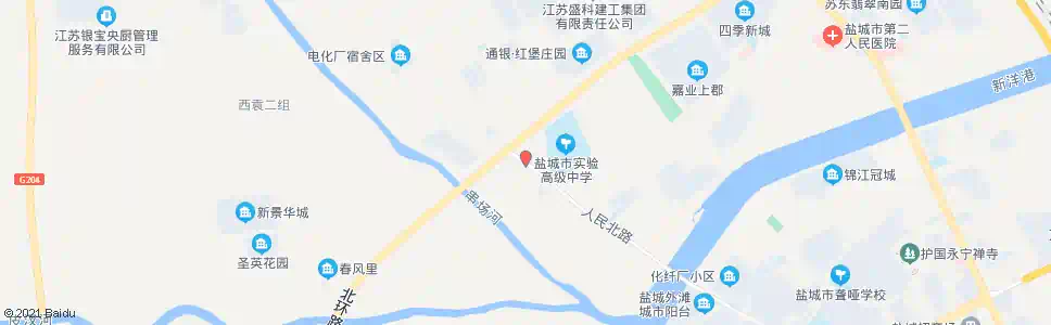 盐城高级中学_公交站地图_盐城公交_妙搜公交查询2024