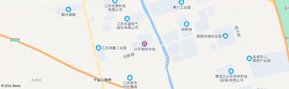 盐城兴宇钢材_公交站地图_盐城公交_妙搜公交查询2024