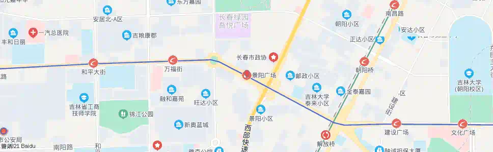 长春景阳广场_公交站地图_长春公交_妙搜公交查询2024