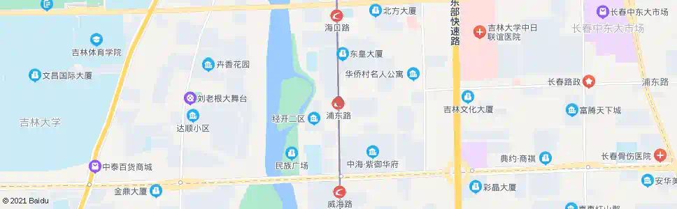 长春浦东路_公交站地图_长春公交_妙搜公交查询2024