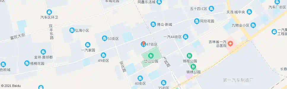 长春飞跃路(47街区)_公交站地图_长春公交_妙搜公交查询2024