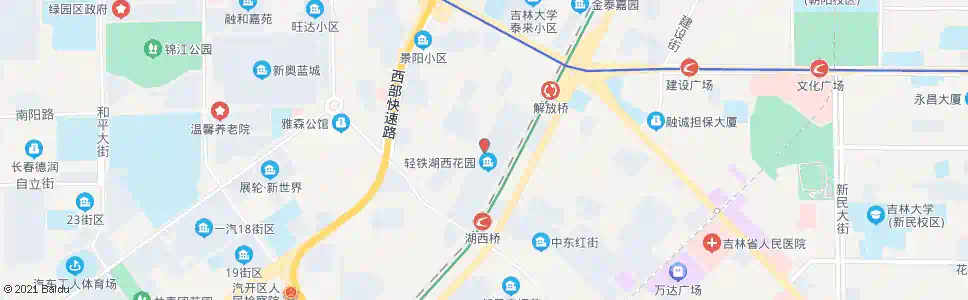 长春轻轨湖西花园_公交站地图_长春公交_妙搜公交查询2024