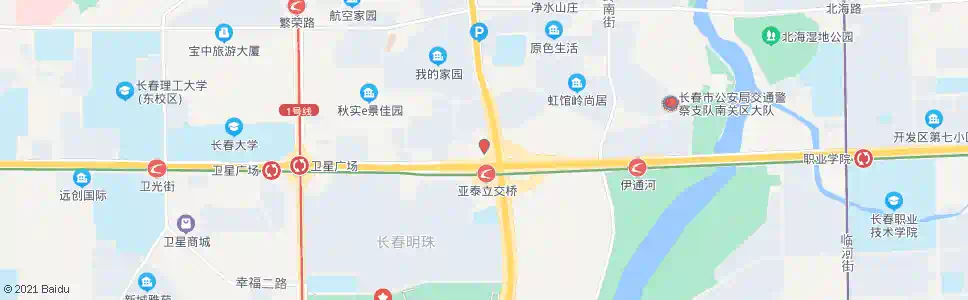 长春亚泰超市卫星路店_公交站地图_长春公交_妙搜公交查询2024