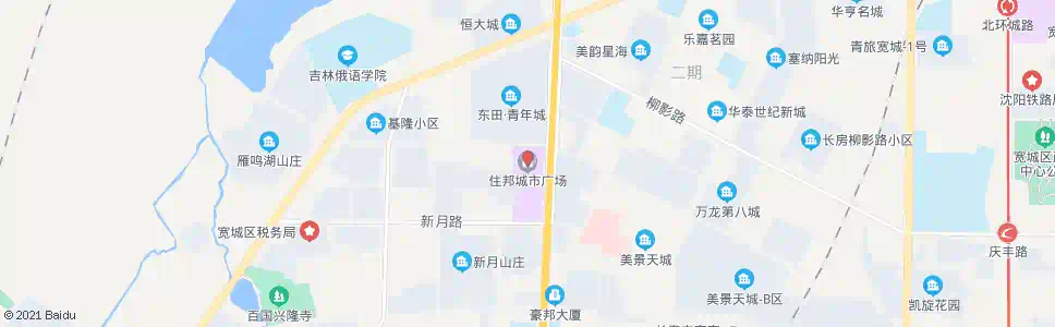 长春东田青年城(住邦城市广场)_公交站地图_长春公交_妙搜公交查询2024