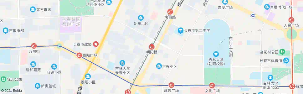 长春朝阳桥_公交站地图_长春公交_妙搜公交查询2024