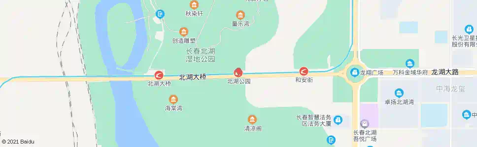 长春北湖公园_公交站地图_长春公交_妙搜公交查询2024