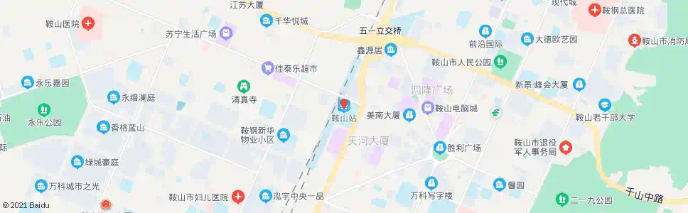 鞍山四院_公交站地图_鞍山公交_妙搜公交查询2024