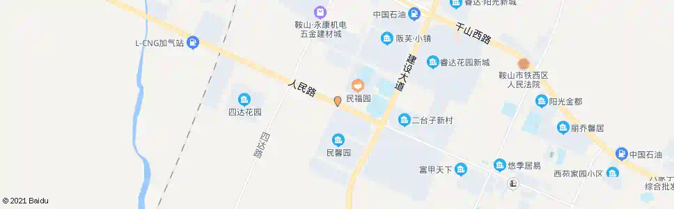 鞍山二台子西_公交站地图_鞍山公交_妙搜公交查询2024