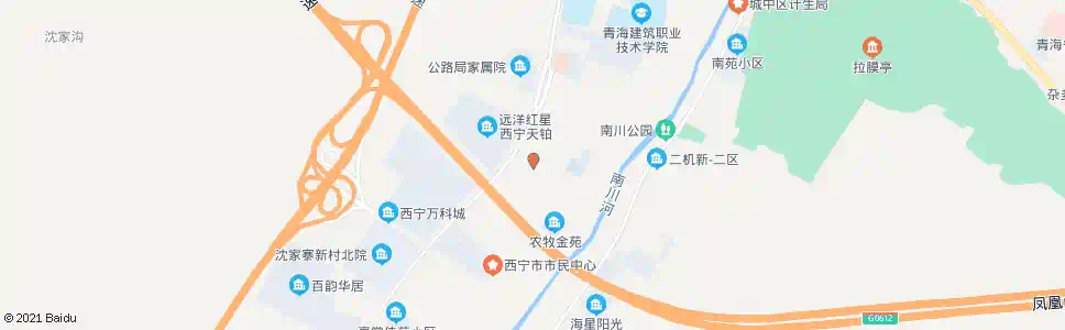 西宁沈家寨北_公交站地图_西宁公交_妙搜公交查询2024