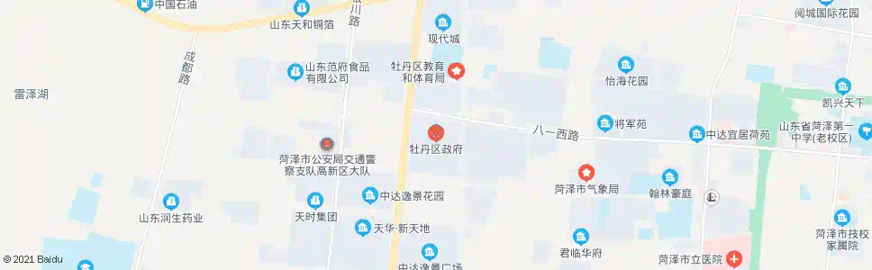 菏泽牡丹区政府_公交站地图_菏泽公交_妙搜公交查询2024