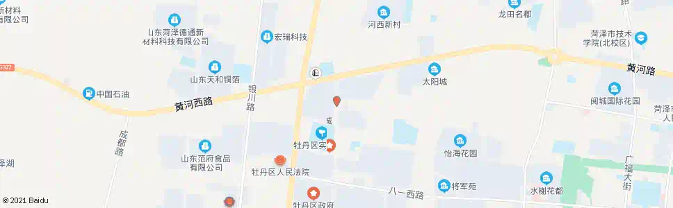 菏泽现代城_公交站地图_菏泽公交_妙搜公交查询2024