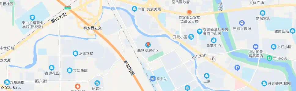 泰安高铁安居小区_公交站地图_泰安公交_妙搜公交查询2024