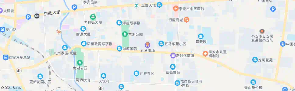 泰安五马市场_公交站地图_泰安公交_妙搜公交查询2024