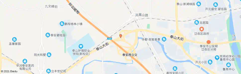 泰安西黄村立交桥_公交站地图_泰安公交_妙搜公交查询2024