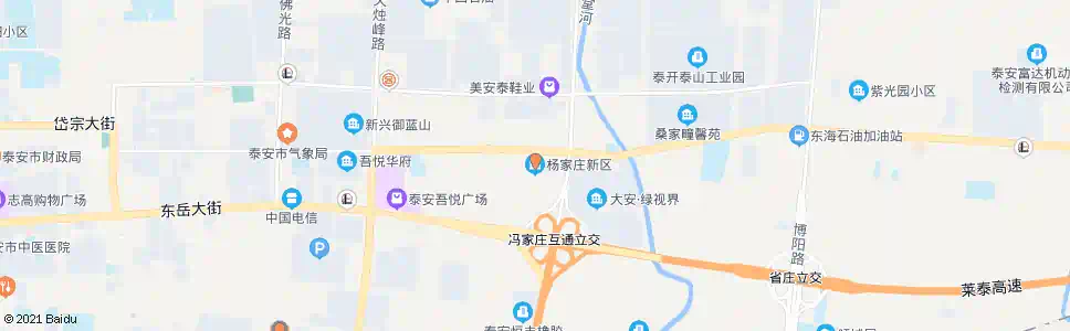 泰安杨家庄新区_公交站地图_泰安公交_妙搜公交查询2024