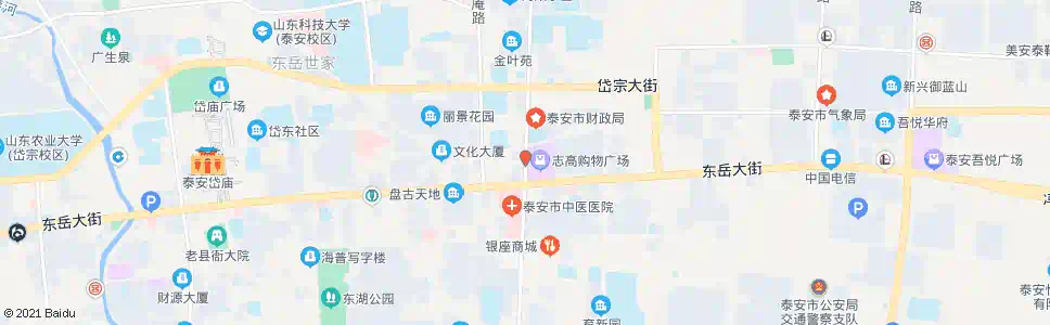 泰安交警一大队_公交站地图_泰安公交_妙搜公交查询2024