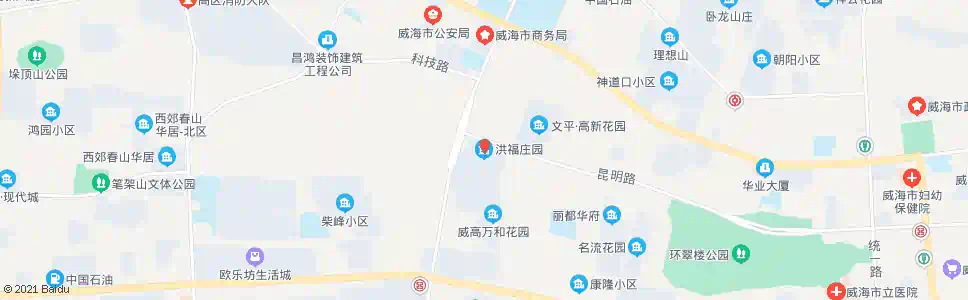 威海阮家寺(洪福庄园)_公交站地图_威海公交_妙搜公交查询2024