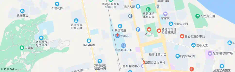 威海城铁威海站_公交站地图_威海公交_妙搜公交查询2024