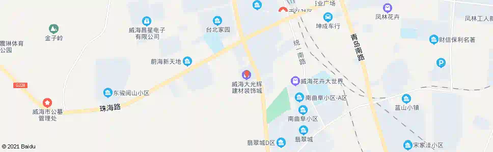 威海大光辉花卉市场_公交站地图_威海公交_妙搜公交查询2024