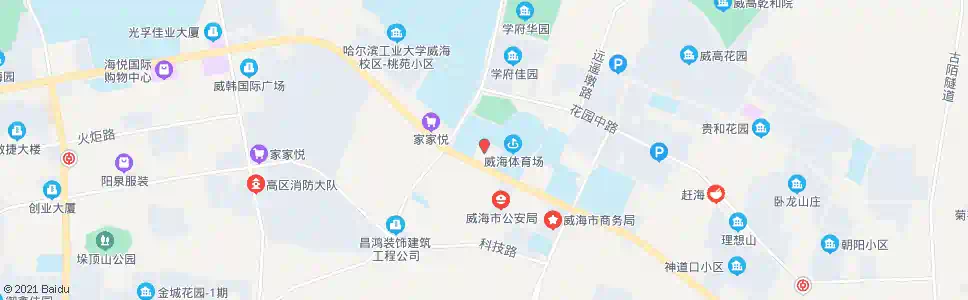 威海体育馆_公交站地图_威海公交_妙搜公交查询2024