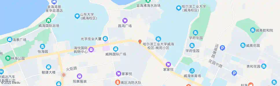 威海山大宿舍_公交站地图_威海公交_妙搜公交查询2024