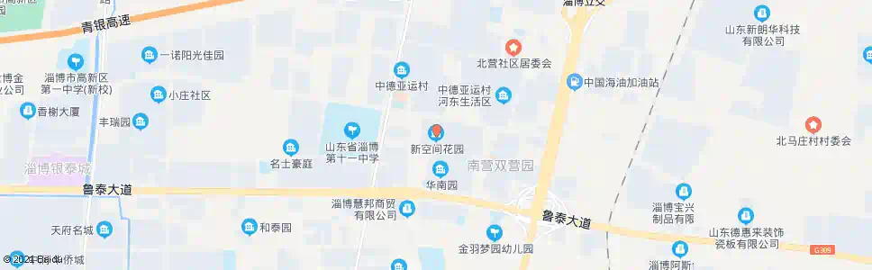 淄博新空间花园_公交站地图_淄博公交_妙搜公交查询2024