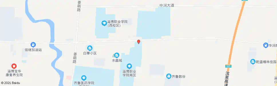 淄博科技职业学院_公交站地图_淄博公交_妙搜公交查询2024