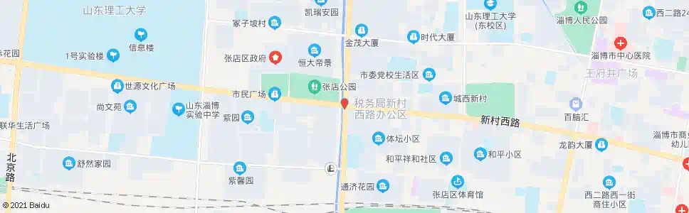 淄博张周路世纪路路口_公交站地图_淄博公交_妙搜公交查询2024