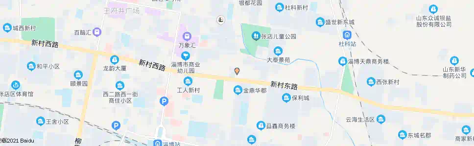 淄博东二路新村路路口_公交站地图_淄博公交_妙搜公交查询2024