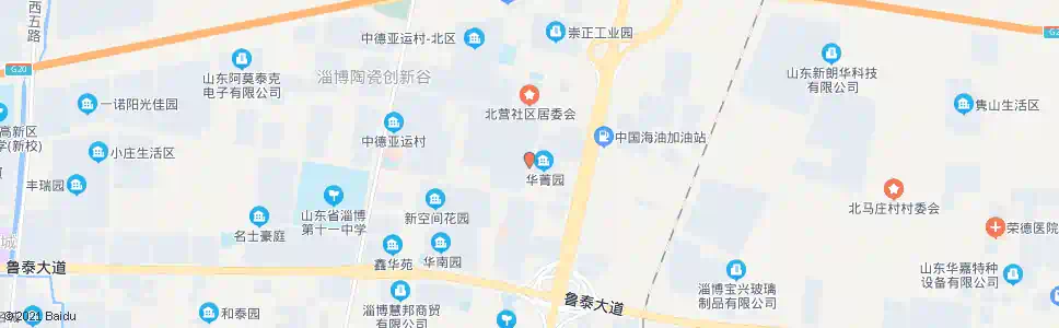 淄博华菁园_公交站地图_淄博公交_妙搜公交查询2024