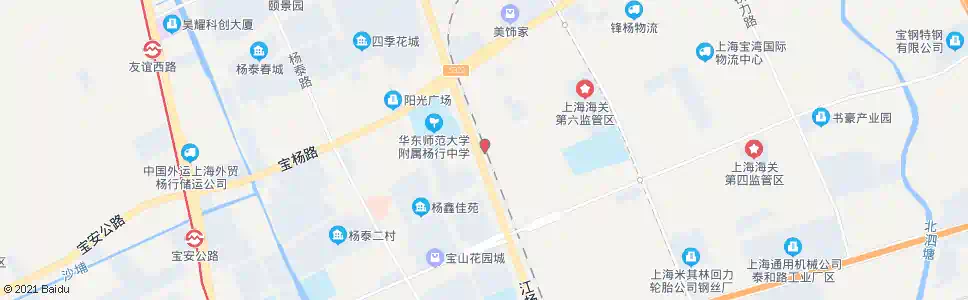 上海杨行加工厂_公交站地图_上海公交_妙搜公交查询2024